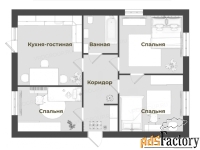 коттедж 60 м² на участке 7.85 сот.