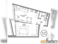 1 - комн.  квартира, 55.6 м², 2/10 эт.