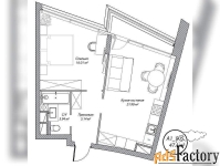 1 - комн.  квартира, 47.1 м², 9/10 эт.