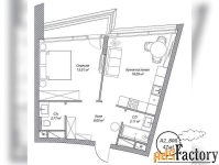 1 - комн.  квартира, 47 м², 8/10 эт.