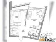 1 - комн.  квартира, 47.7 м², 2/10 эт.