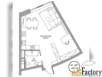 1 - комн.  квартира, 44.7 м², 4/10 эт.