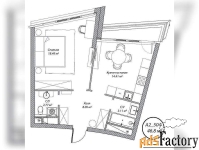 1 - комн.  квартира, 46.8 м², 5/10 эт.