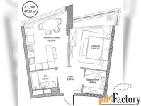 2 - комн.  квартира, 47.5 м², 3/10 эт.