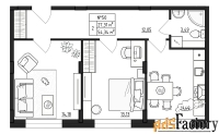 2 - комн.  квартира, 54.33 м², 1/4 эт.