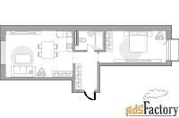 2 - комн.  квартира, 61.73 м², 13/19 эт.