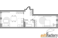 2 - комн.  квартира, 59.73 м², 13/19 эт.