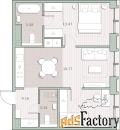 2 - комн.  квартира, 55.65 м², 2/12 эт.