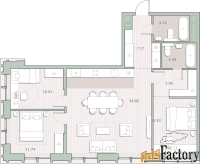 3 - комн.  квартира, 90.51 м², 3/12 эт.