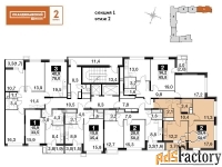 2 - комн.  квартира, 58.9 м², 2/16 эт.