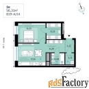 1 - комн.  квартира, 56.31 м², 3/12 эт.