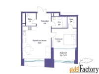 1 - комн.  квартира, 57.9 м², 6/12 эт.