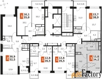 1 - комн.  квартира, 34.2 м², 12/22 эт.