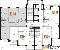 3 - комн.  квартира, 76.9 м², 4/21 эт.