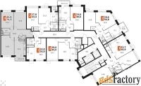 3 - комн.  квартира, 74.3 м², 14/22 эт.