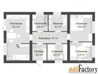коттедж 80 м² на участке 8.62 сот.