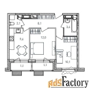 2 - комн.  квартира, 47.5 м², 5/17 эт.
