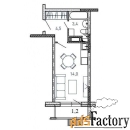 1 - комн.  квартира, 23.1 м², 10/17 эт.
