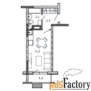 1 - комн.  квартира, 23.1 м², 16/17 эт.