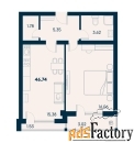 2 - комн.  квартира, 25.88 м², 8/8 эт.