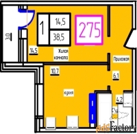 1 - комн.  квартира, 38.5 м², 11/12 эт.