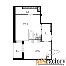 1 - комн.  квартира, 63.8 м², 11/19 эт.