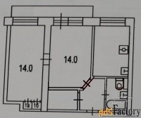 2 - комн.  квартира, 52 м², 3/14 эт.