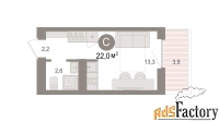 1 - комн.  квартира, 22.01 м², 2/8 эт.