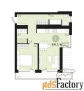 1 - комн.  квартира, 57.1 м², 7/16 эт.