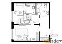 1 - комн.  квартира, 33.97 м², 4/4 эт.