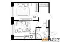 1 - комн.  квартира, 33.37 м², 1/4 эт.