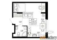 1 - комн.  квартира, 33.76 м², 1/4 эт.