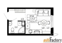 1 - комн.  квартира, 19.33 м², 2/4 эт.