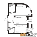 2 - комн.  квартира, 75.9 м², 5/29 эт.