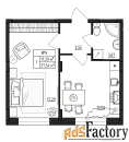 1 - комн.  квартира, 37.54 м², 1/4 эт.