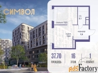 1 - комн.  квартира, 37.7 м², 16/21 эт.