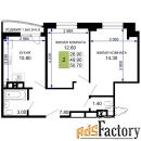 2 - комн.  квартира, 50.7 м², 7/9 эт.