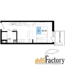 1 - комн.  квартира, 29.32 м², 2/9 эт.