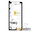1 - комн.  квартира, 24.3 м², 2/9 эт.