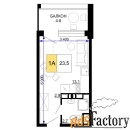 1 - комн.  квартира, 23.5 м², 9/9 эт.