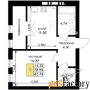 1 - комн.  квартира, 43.74 м², 5/7 эт.