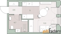 1 - комн.  квартира, 23.5 м², 12/13 эт.