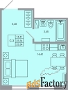 1 - комн.  квартира, 23.34 м², 1/17 эт.