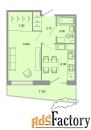 1 - комн.  квартира, 33.1 м², 15/15 эт.