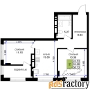 2 - комн.  квартира, 58.73 м², 3/7 эт.