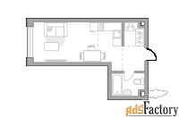 1 - комн.  квартира, 29.76 м², 6/39 эт.