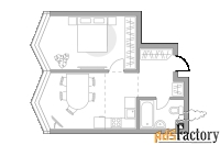 1 - комн.  квартира, 43.5 м², 10/39 эт.
