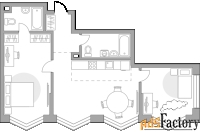 2 - комн.  квартира, 70.56 м², 3/39 эт.