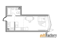 1 - комн.  квартира, 29.76 м², 8/39 эт.