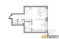 1 - комн.  квартира, 38.56 м², 6/39 эт.